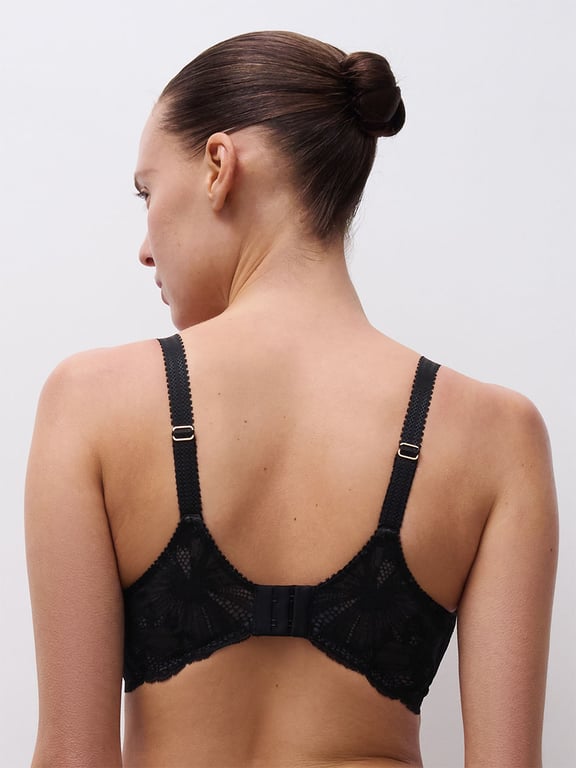 Muse Lace Unlined Demi Bra Black - 3