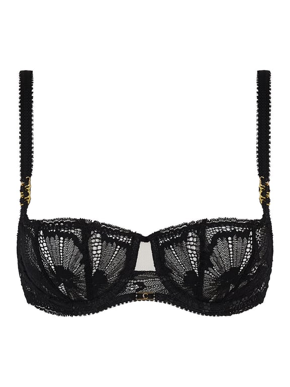 Muse Lace Unlined Demi Bra Black - 1
