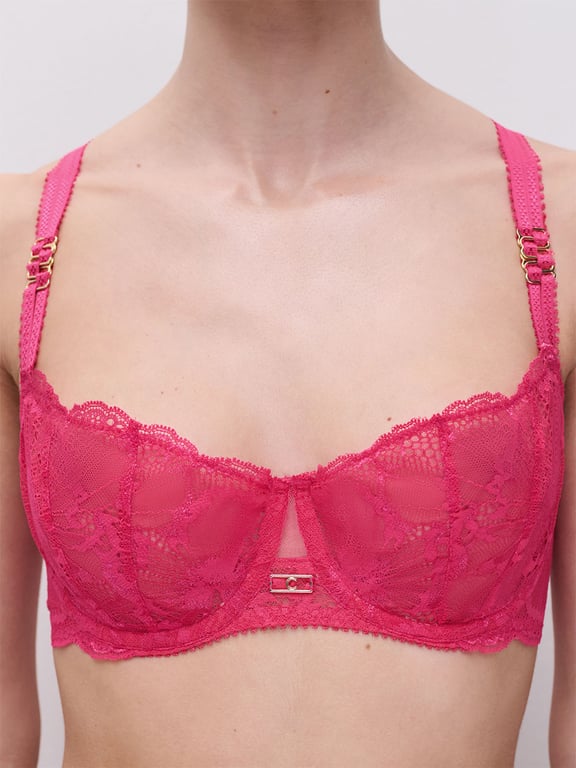 Muse Lace Unlined Demi Bra Lipstick - 3