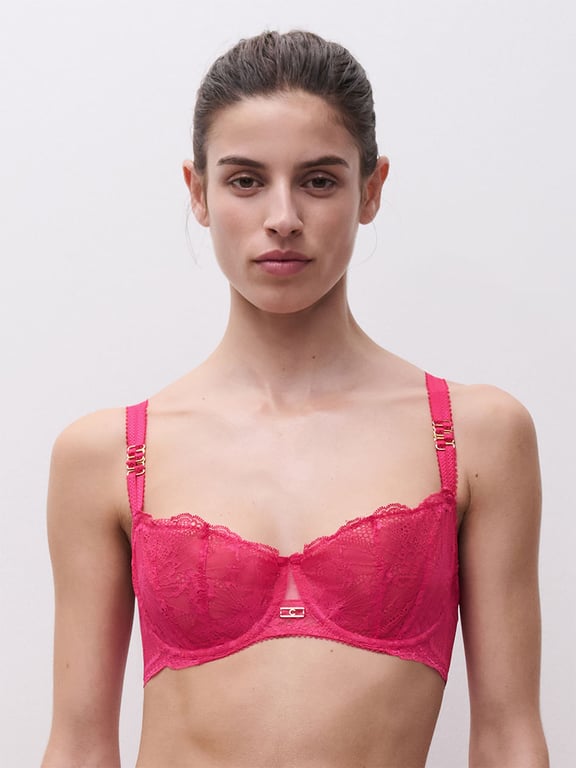 Chantelle | MUSE - Muse Lace Unlined Demi Bra Lipstick - 1