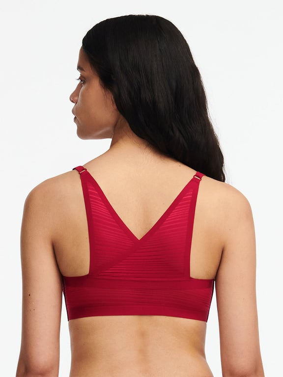 SoftStretch Stripes Bralette Passion Red - 1