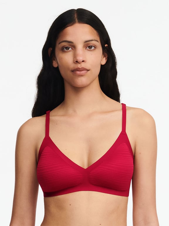 SoftStretch Stripes Bralette Passion Red - 0