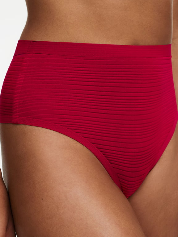 SoftStretch Stripes High Waist Thong Passion Red - 2