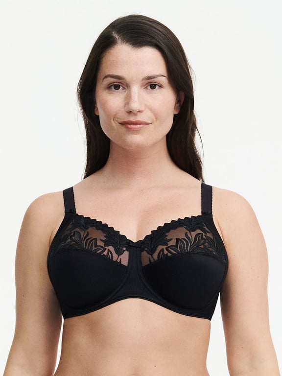 2 Angelina 46DDD Bras Black Peach Full Coverage Lightly Padded Underwire NEW