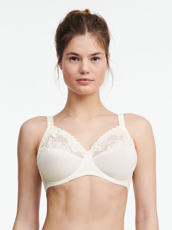 e Full Coverage Unlined Bra Ivory