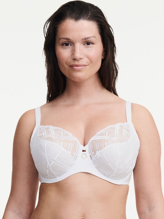 Graphic Support Lace Full Coverage Unlined Bra White - 2