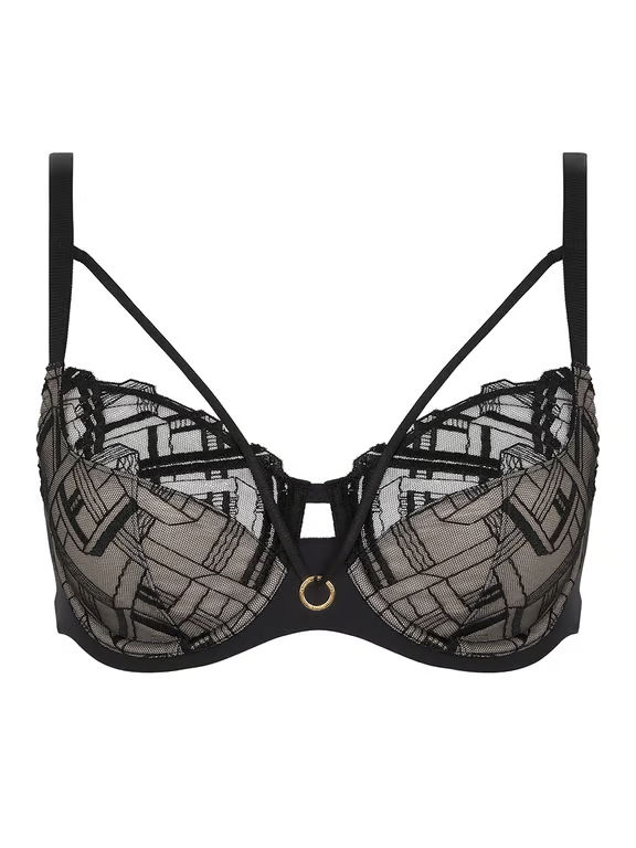 Chantelle | Graphic Support - Graphic Support Lace Full Coverage Unlined Bra Black - 2