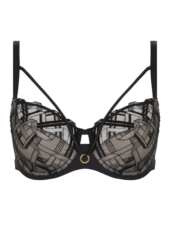 Chantelle | Graphic Support - Graphic Support Lace Full Coverage Unlined Bra Black - 2