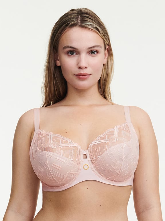 Graphic Support Lace Full Coverage Unlined Bra Taffeta Pink - 3