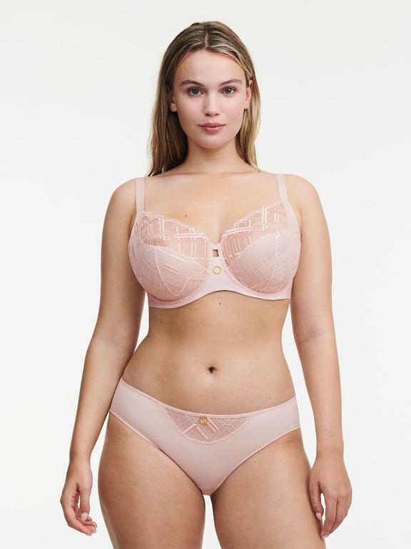 Graphic Support Lace Full Coverage Unlined Bra Taffeta Pink - 4