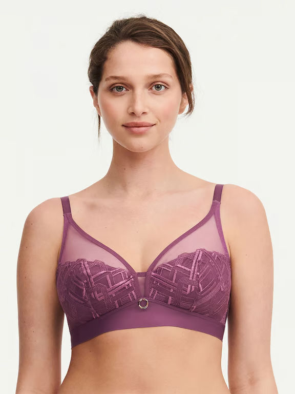 Graphic Support Lace Wireless Bra Tannin - 0