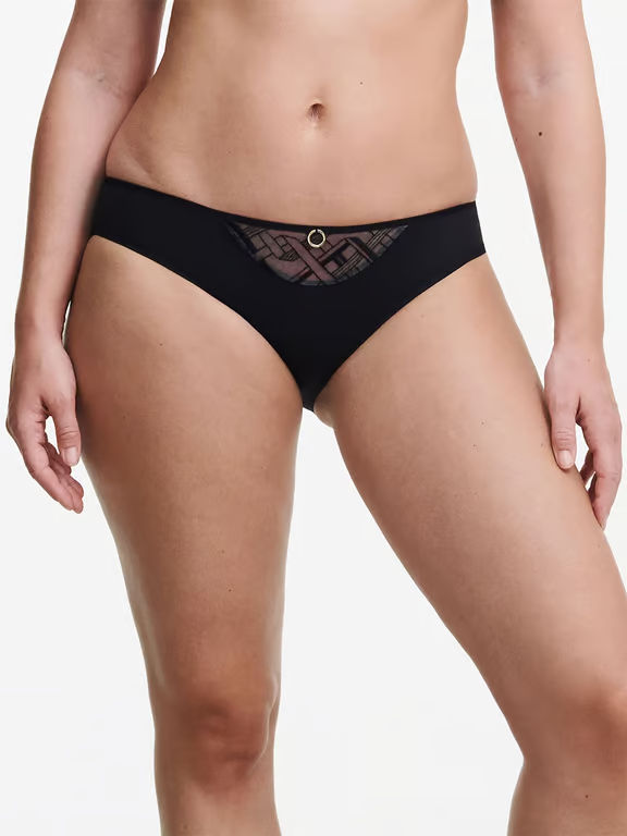 Graphic Allure Lace Plunge T-Shirt Bra Black