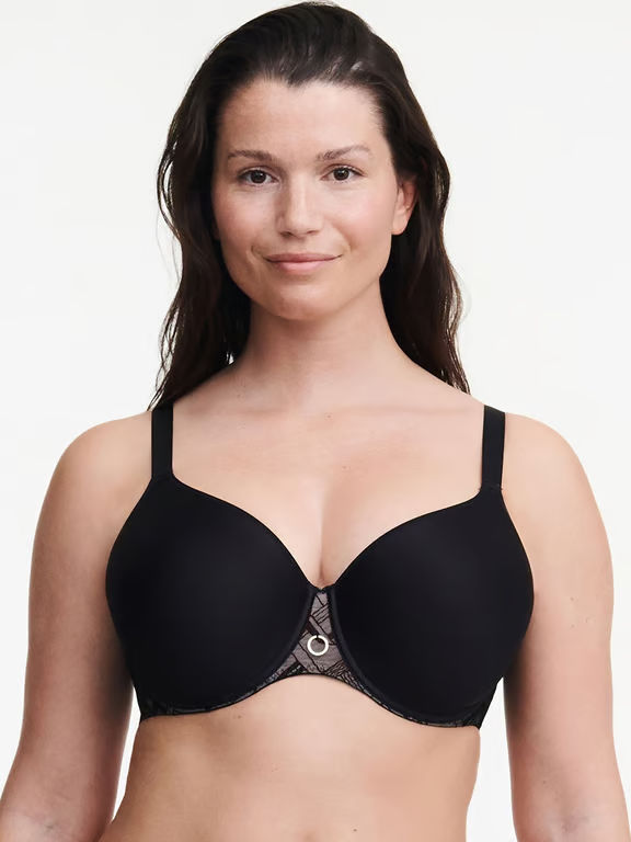 Graphic Support Full Coverage Custom Fit T-Shirt Bra Black - 0