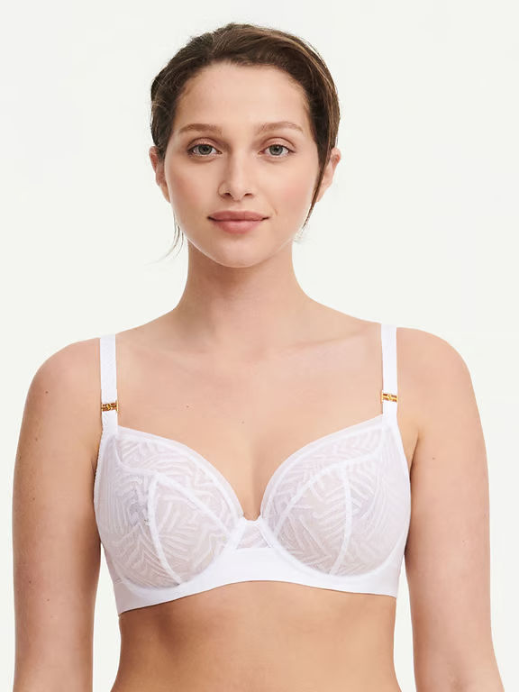 Graphic Allure Lace Unlined Plunge Bra White - 0