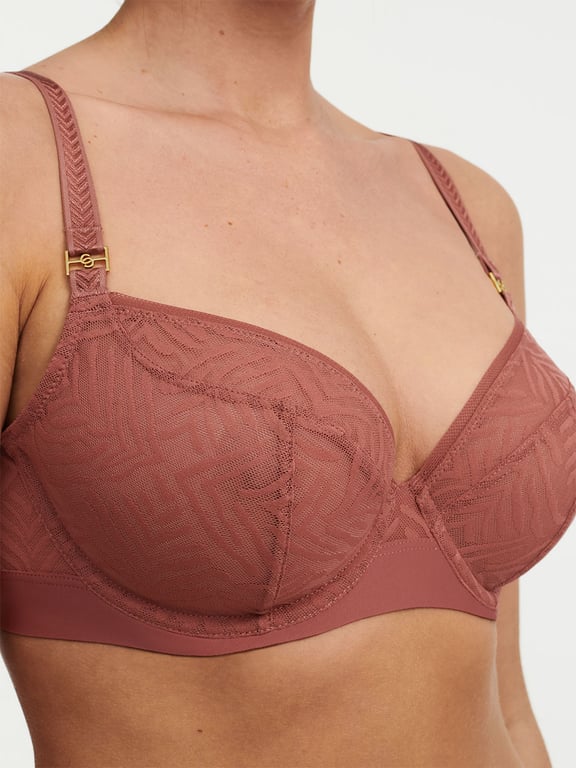 Graphic Allure Lace Unlined Plunge Bra Amber - 2