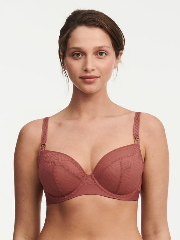 Graphic Allure Lace Unlined Plunge Bra Amber - 0