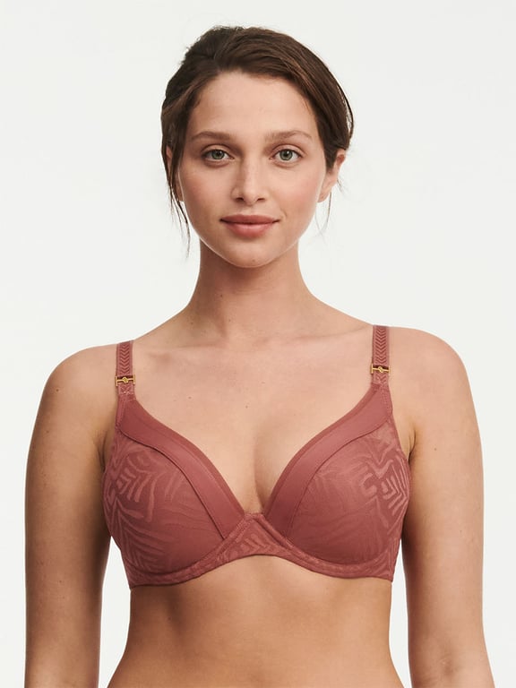 Graphic Allure Lace Plunge T-Shirt Bra Amber - 0