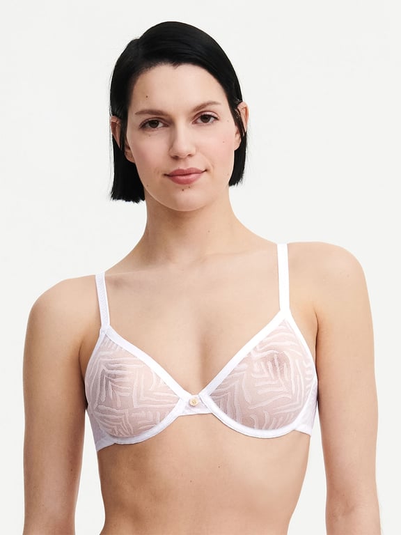 Chantelle | Graphic Allure - Graphic Allure Sheer Unlined Underwire Bra White - 1