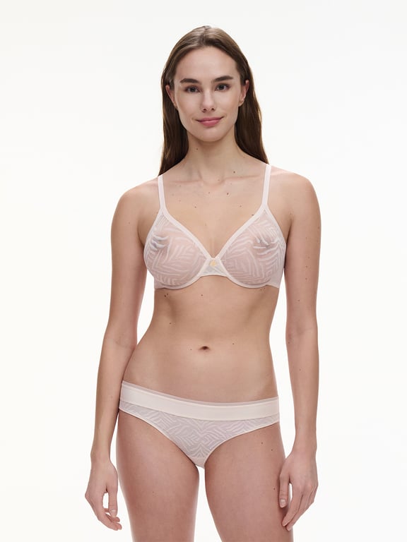 Graphic Allure Lace Unlined Underwire Bra Nude Pearl - 4