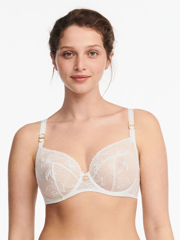 Chantelle | Orchids - Orchids Plunge Unlined Bra Milk - 1