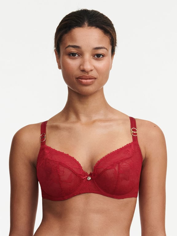 Chantelle | Orchids - Orchids Plunge Unlined Bra Passion Red - 1