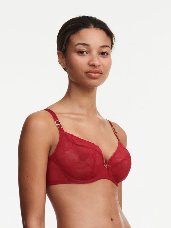Orchids Plunge Unlined Bra Passion Red - 2