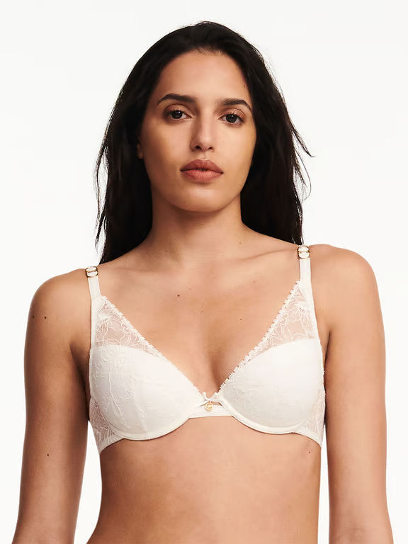 Chantelle | Orchids - Orchids Push-up Plunge Bra Milk - 1