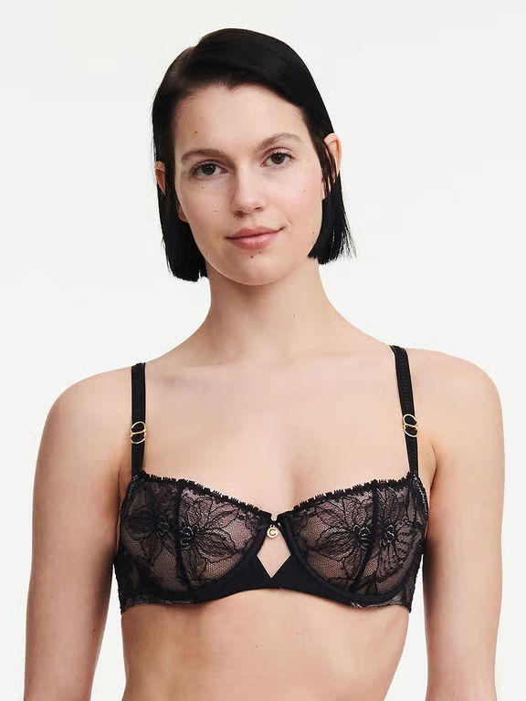Orchids Demi Bra Black - 0