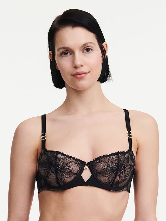 Orchids Demi Bra Black