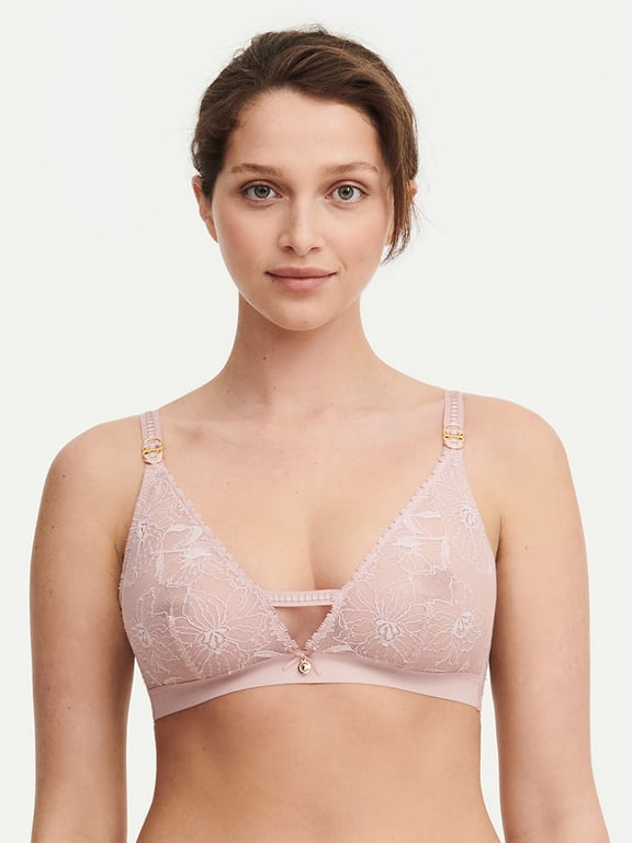 Orchids Wireless Triangle Bra English Rose