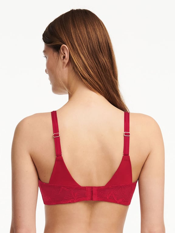 Orchids Wireless Triangle Bra Passion Red - 1