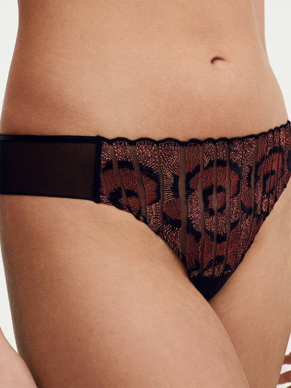 Nightfall Lace Tanga Graphic Flowers Multi - 2