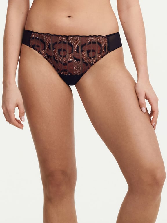 Nightfall Lace Tanga Graphic Flowers Multi - 0