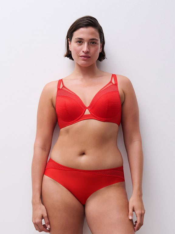Chantelle PULP | PLAY - Chantelle PULP Play Plunge Contour Bra Red Cocktail - 1