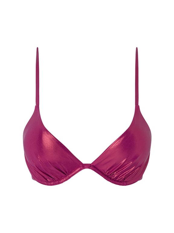 Chantelle PULP | METALLIC - Chantelle PULP Metallic Plunge Underwire Swim Top Azalea Glow - 2