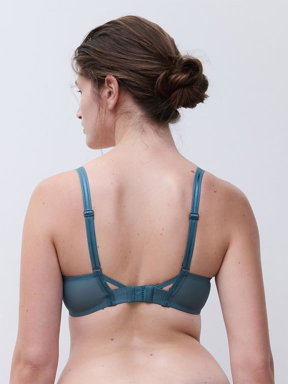 Chantelle PULP Crush Unlined Demi Bra Blue Petrol Gradient - 2