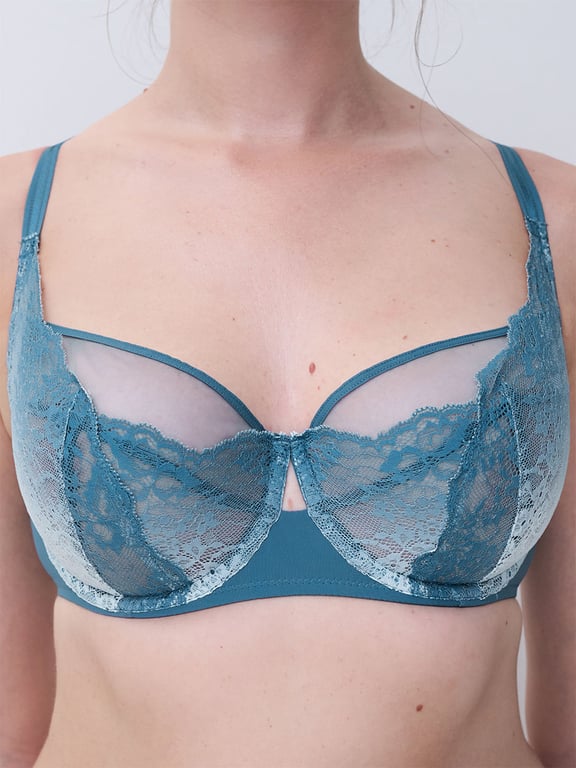 Chantelle PULP Crush Unlined Demi Bra Blue Petrol Gradient - 3