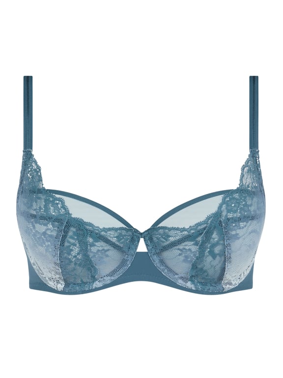 Chantelle PULP Crush Unlined Demi Bra Blue Petrol Gradient - 1