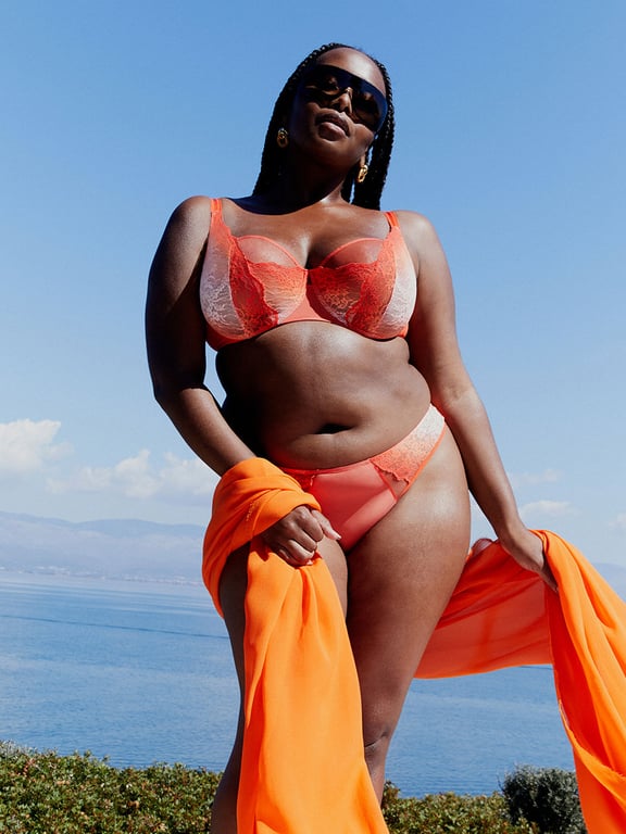 Chantelle PULP Crush Unlined Demi Bra Light Orange Gradient - 5