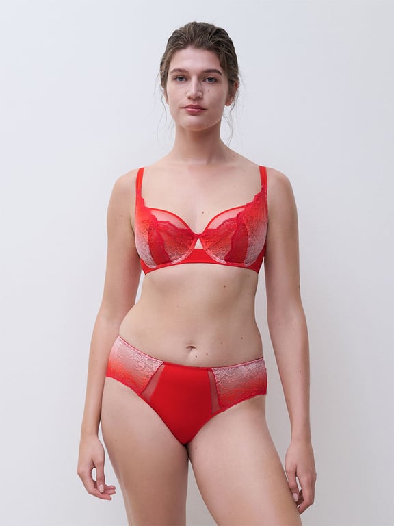 Chantelle PULP Crush Unlined Demi Bra Light Orange Gradient - 4