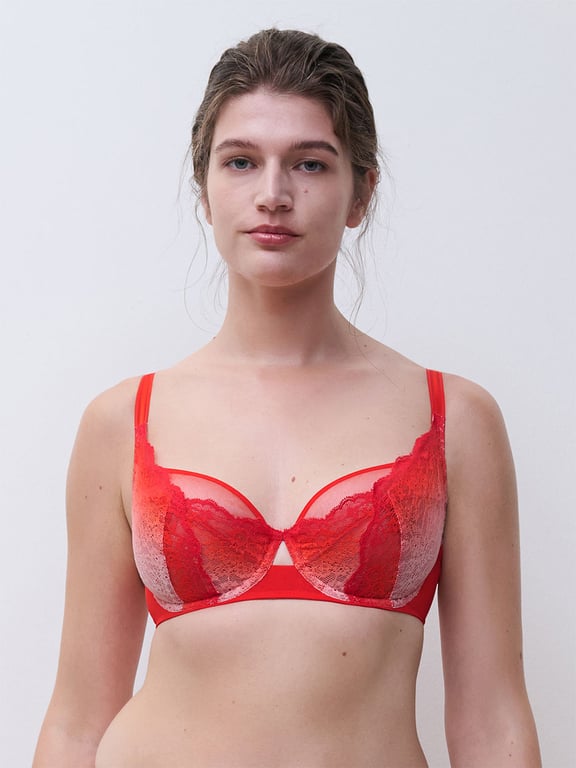 Chantelle PULP Crush Unlined Demi Bra Light Orange Gradient - 0