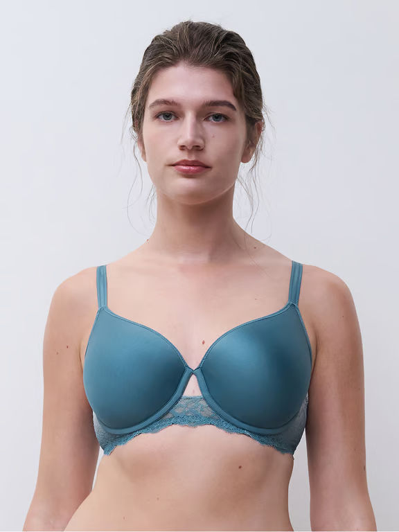 Chantelle PULP Crush Custom Fit T-Shirt Bra Blue Petrol Gradient - 0