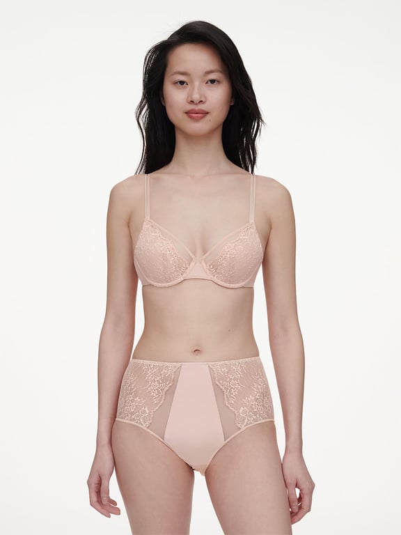 Chantelle PULP Crush Plunge T-Shirt Bra Nude Rose - 4