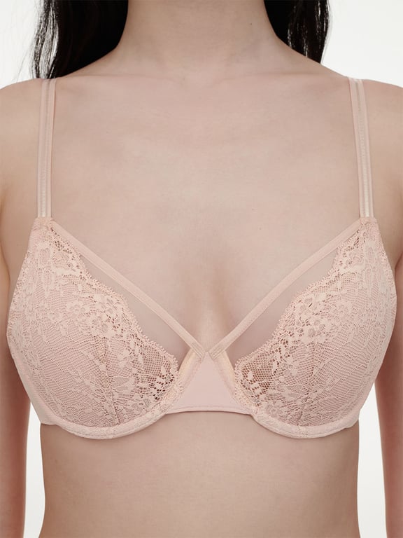 Chantelle PULP Crush Plunge T-Shirt Bra Nude Rose - 3