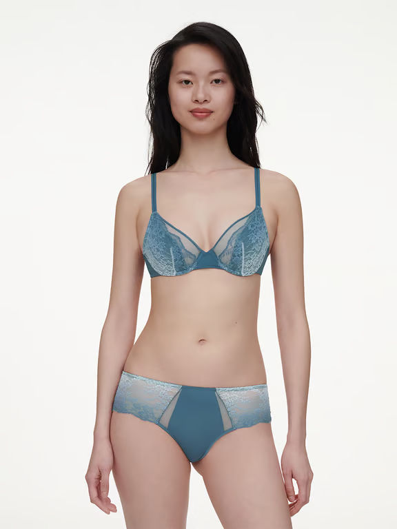 Chantelle PULP Crush Plunge T-Shirt Bra Blue Petrol Gradient - 4