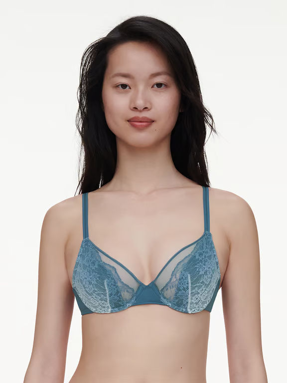 Chantelle PULP Crush Plunge T-Shirt Bra Blue Petrol Gradient - 0