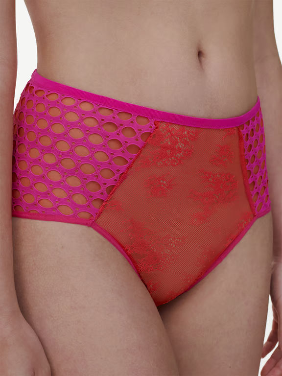 Chantelle PULP Poison High Waist Full Brief Flame Red/Fuchsia Purple - 3