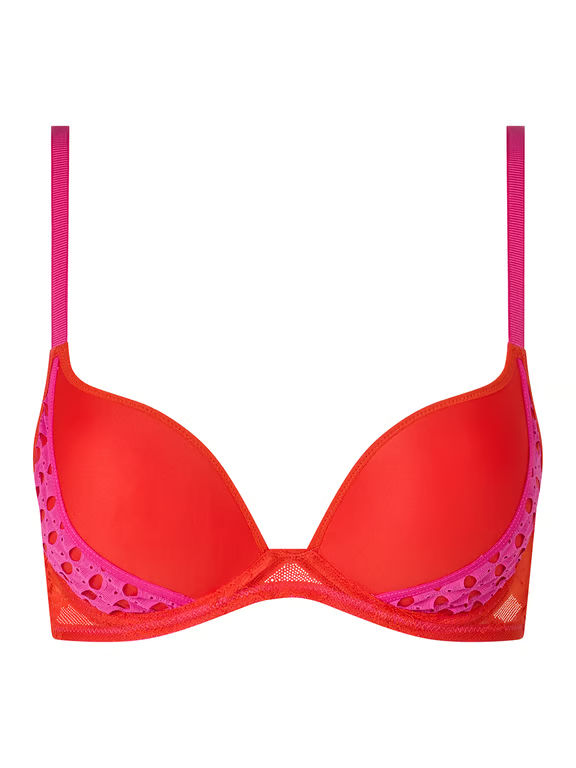 Chantelle PULP Poison Push-Up Bra Flame Red/Fuchsia Purple - 1