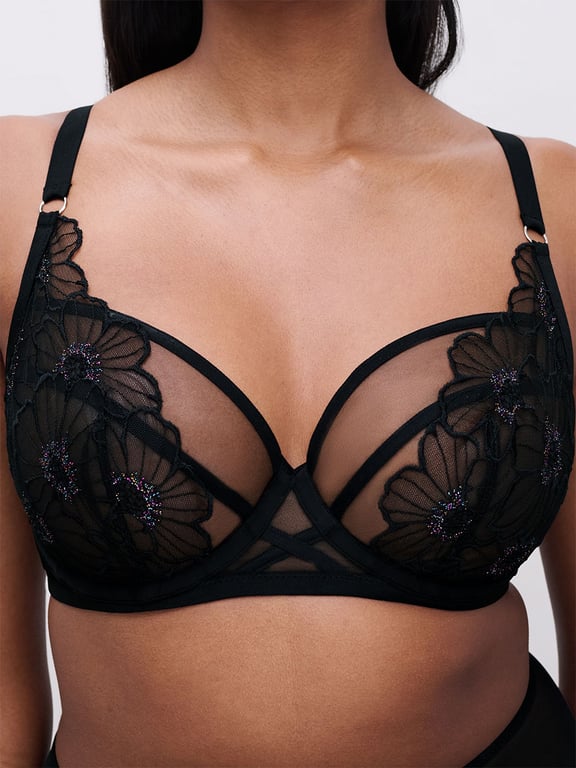 Chantelle PULP Lush Unlined Underwire Bra Festive Black - 3