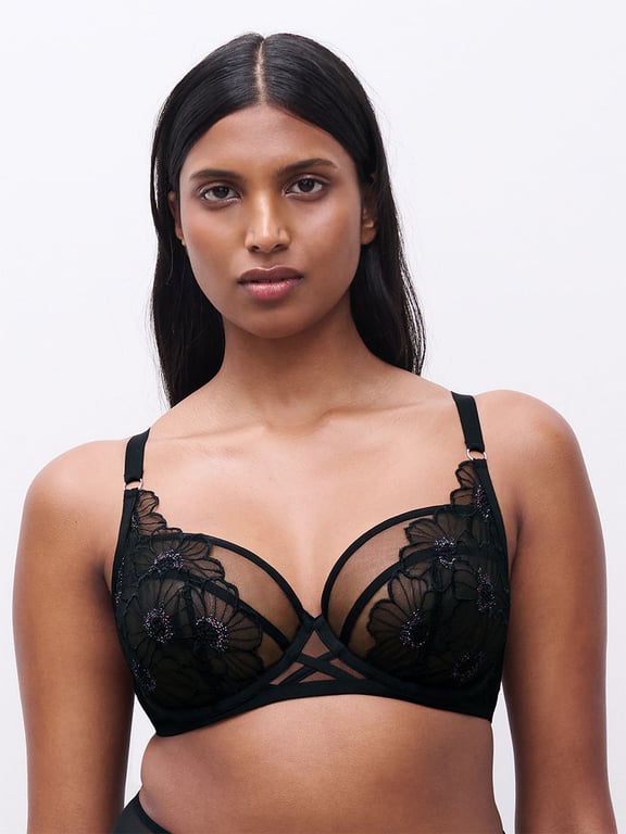 Chantelle PULP Lush Unlined Underwire Bra Festive Black - 0